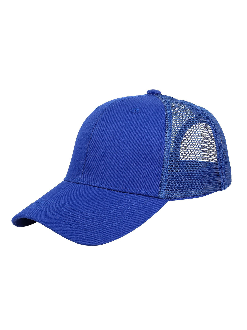 Trucker Hat Baseball Cap Structured Plain Design 6 | 1 Pack, Royal | Size OS